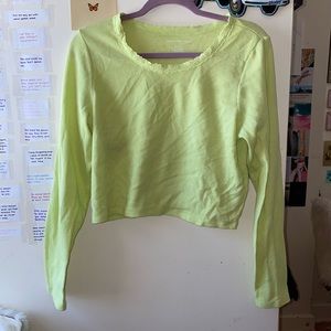Lime green top